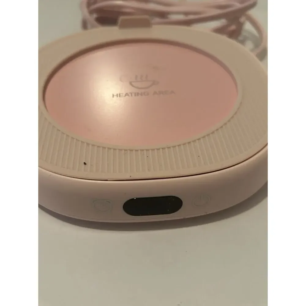 Pink Coffee Mug Warmer Auto Shut Off Electric Warmer Thermostat Coaster